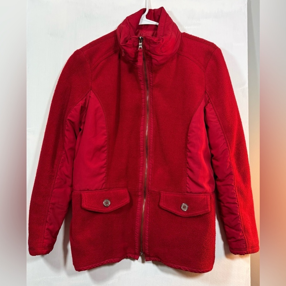 Style &Co. Vibrant Red Jacket with Button Pockets Size Medium